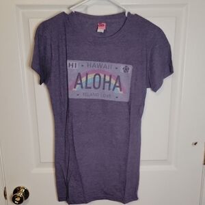 Island Girl L Aloha Purple T-Shirt